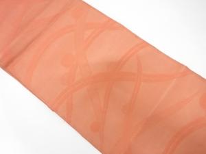 紗　露芝模様織り出し　開き名古屋帯（額縁仕立て）